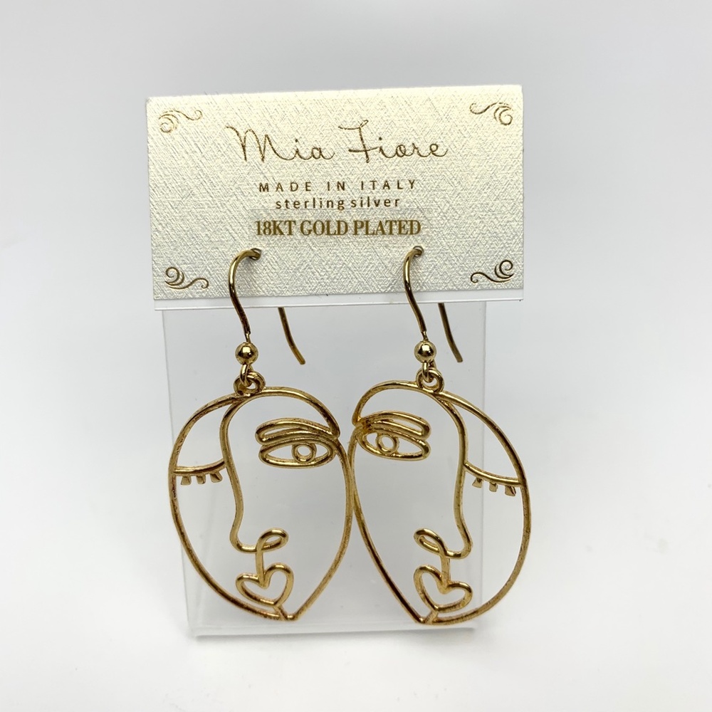 925 ST SILVER MIA FIARE MODERN HOOK EARRINGS - Picture 6 of 7